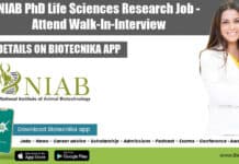 NIAB PhD Life Sciences Research Job – Attend Walk-In-Interview NIAB PhD Life Sciences