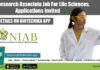 NIAB Research Associate Job For Life Sciences, Applications Invited NIAB Research Vacancy 2022