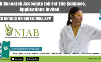 NIAB Research Associate Job For Life Sciences, Applications Invited NIAB Research Vacancy 2022