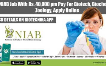 NIAB Vacancy 2022 For