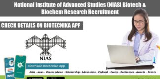 NIAS JRF Job