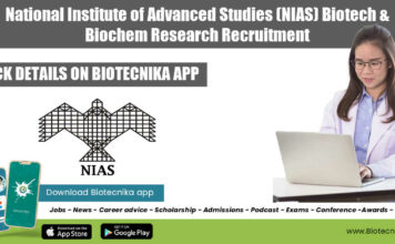 NIAS JRF Job