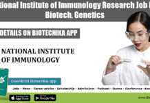 National Institute of Immunology Research Job For Biotech, Genetics NII Job For PhD