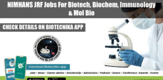 NIMHANS JRF Jobs 2022