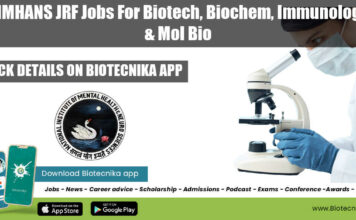 NIMHANS JRF Jobs 2022