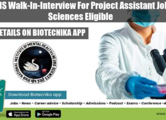 NIMHANS Project Vacancy Available