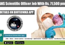 NIMHANS Scientific Officer Job With Rs. 71,500 pm Pay NIMHANS Scientific Officer Job