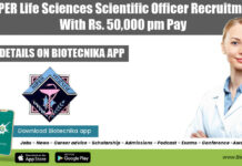 NIPER Life Sciences Scientific Officer Recruitment With Rs. 50,000 pm Pay NIPER Scientific Officer Job