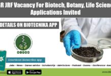 NIPGR JRF Vacancy For Biotech, Botany, Life Sciences – Applications Invited NIPGR JRF Vacancy For