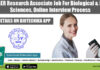 NISER Research Associate Job For Biological & Life Sciences, Online Interview Process NISER Research Associate Job