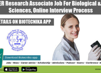 NISER Research Associate Job