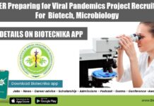 PGIMER Preparing for Viral Pandemics Project Recruitment For Biotech, Microbiology PGIMER Bioinformatics Job