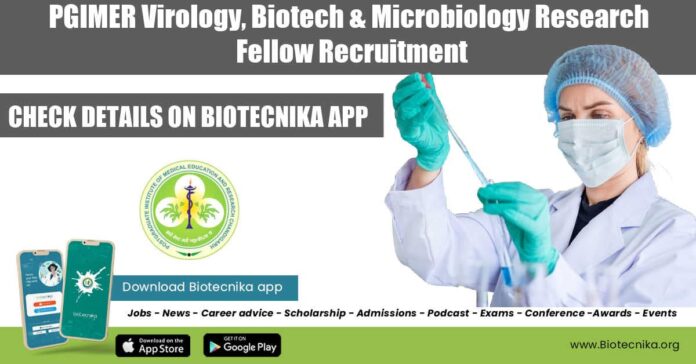 PGIMER JRF For Virology