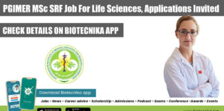 PGIMER MSc SRF Job