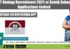 PGT Biology Recruitment 2022 at Sainik School, Applications Invited PGT Biology Recruitment 2022