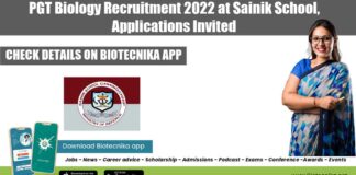 PGT Biology Recruitment 2022