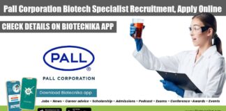 Pall Corporation Biotech Specialist