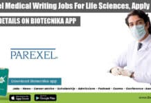 Parexel Medical Writing Jobs For Life Sciences, Apply Online Parexel Medical Writing Jobs