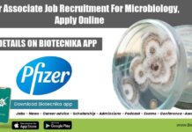 Pfizer Associate Job Recruitment For Microbiology, Apply Online Pfizer Associate Job Recruitment