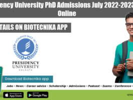 Presidency University PhD Admissions