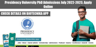 Presidency University PhD Admissions
