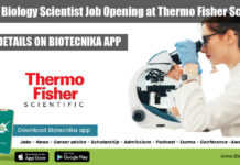 Protein Biology Scientist Job Opening at Thermo Fisher Scientific Protein Biology Scientist Job
