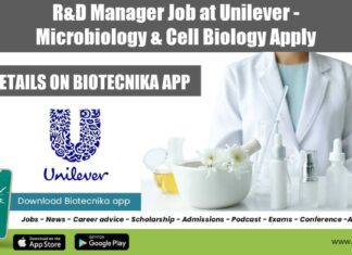 R&D Manager Job at Unilever