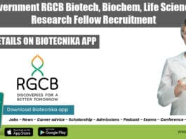 RGCB Research Vacancy