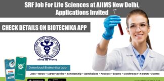 SRF Job For Life Sciences