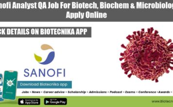 Sanofi Analyst QA Job
