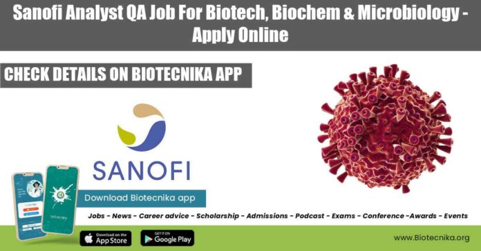 Sanofi Analyst QA Job