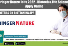 Springer Nature Jobs 2022 – Biotech & Life Sciences Apply Online Springer Nature Jobs 2022