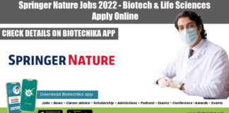 Springer Nature Jobs 2022