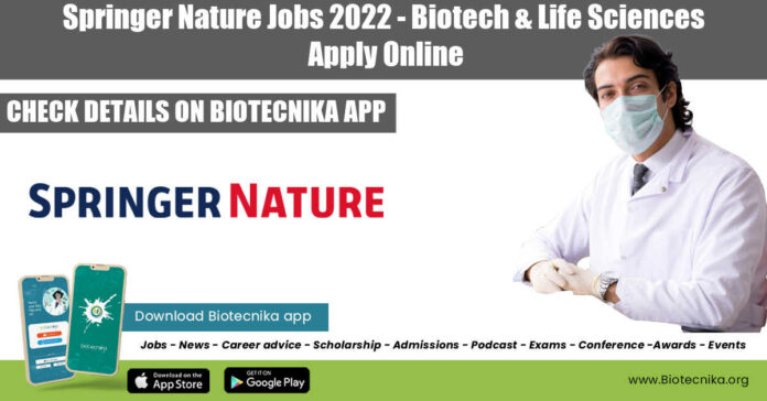 Springer Nature Jobs 2022