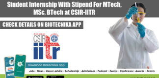 Student Internship With Stipend