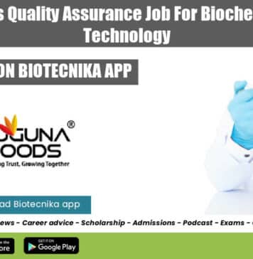 Suguna Foods QA Job