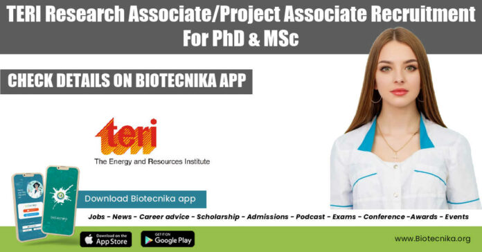 TERI Research Associate Job