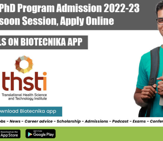 THSTI-JNU PhD 2022 Admission