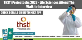 THSTI Project Jobs 2022