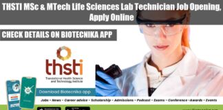 THSTI Research Vacancy 2022