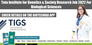 TIGS Biological Sciences Vacancy