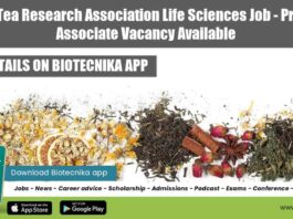 Tea Research Association Jobs
