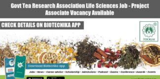 Tea Research Association Jobs