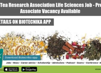 Tea Research Association Jobs