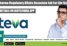 Teva Pharma Regulatory Affairs Associate Job For Life Sciences Teva Pharma Jobs 2022