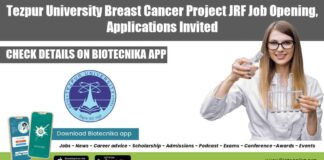 Tezpur University Project JRF
