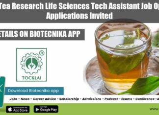 Tocklai Tea Research Jobs