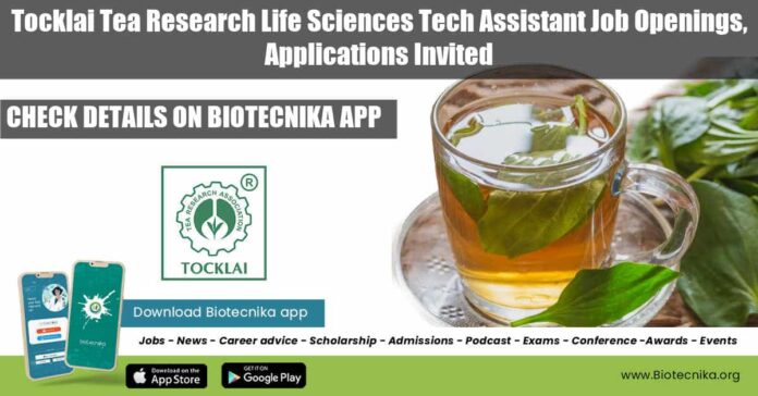 Tocklai Tea Research Jobs
