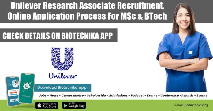 Unilever R&D Job 2022