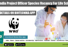 WWF India Project Officer Species Vacancy For Life Sciences WWF India Project Officer